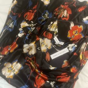 Stunning Emma & Michele Black and Red Silk Dress